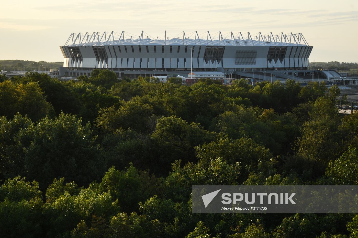 Rostov Arena under construction in Rostov-on-Don