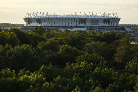 Rostov Arena under construction in Rostov-on-Don