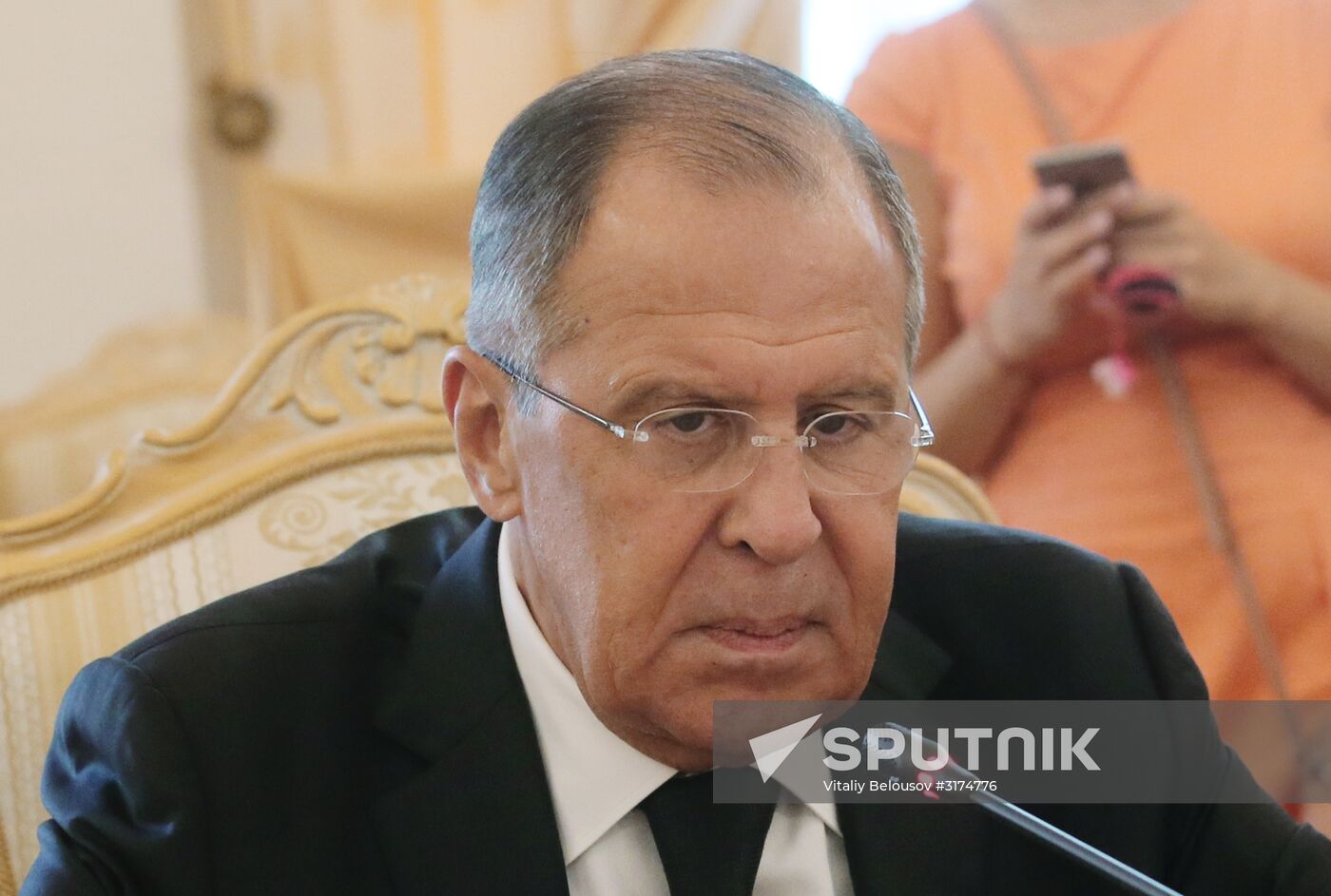 Russian Foreign Minister Sergei Lavrov meets with Egyptian Foreign Minister Sameh Shoukry