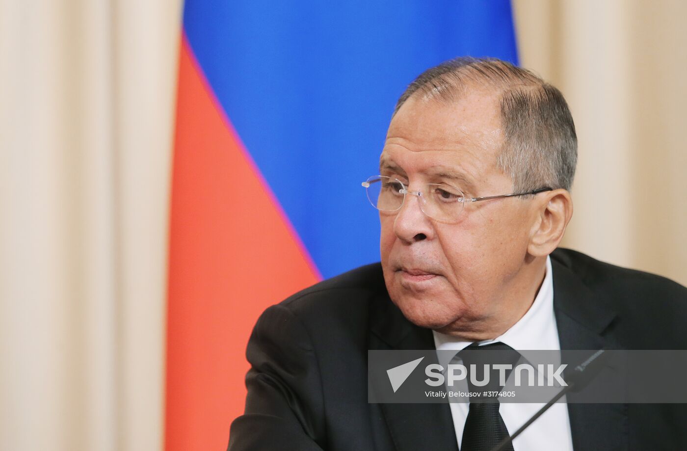 Russian Foreign Minister Sergei Lavrov meets with Egyptian Foreign Minister Sameh Shoukry