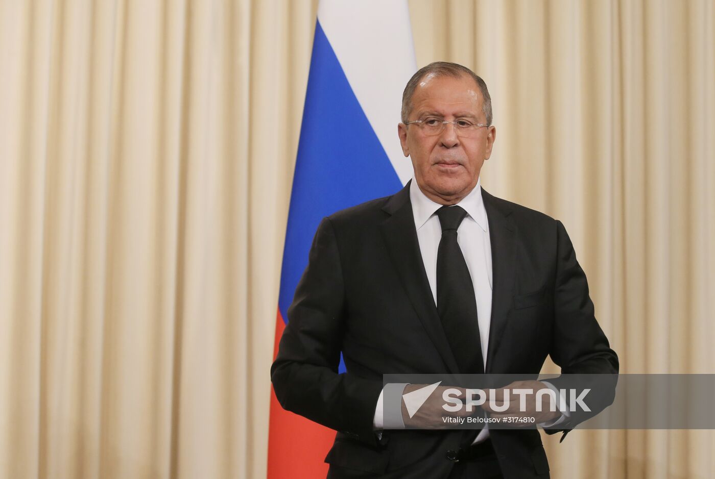 Russian Foreign Minister Sergei Lavrov meets with Egyptian Foreign Minister Sameh Shoukry