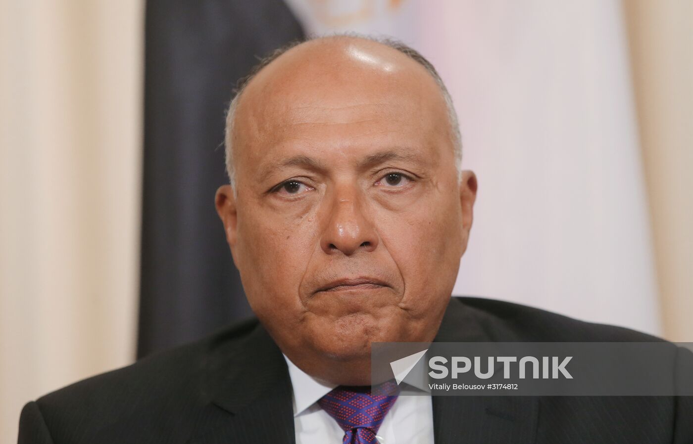 Russian Foreign Minister Sergei Lavrov meets with Egyptian Foreign Minister Sameh Shoukry