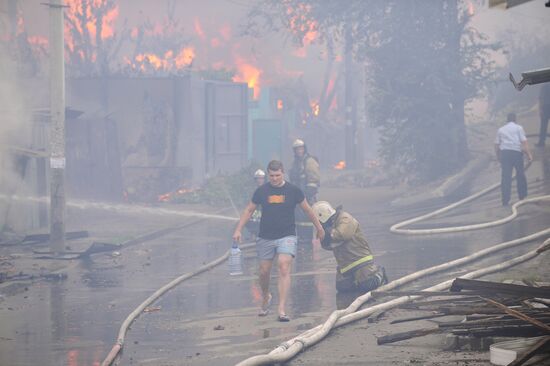 Fire in Rostov-on-Don