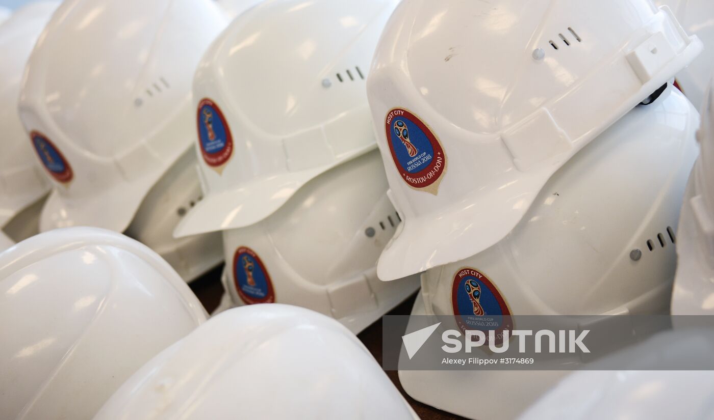 Rostov-on-Don's Rostov Arena football stadium construction site