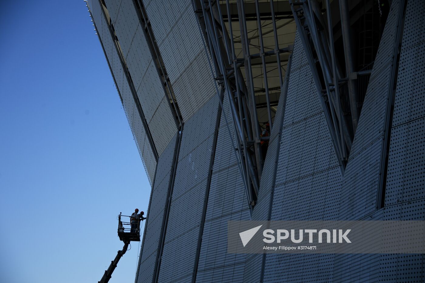 Rostov-on-Don's Rostov Arena football stadium construction site