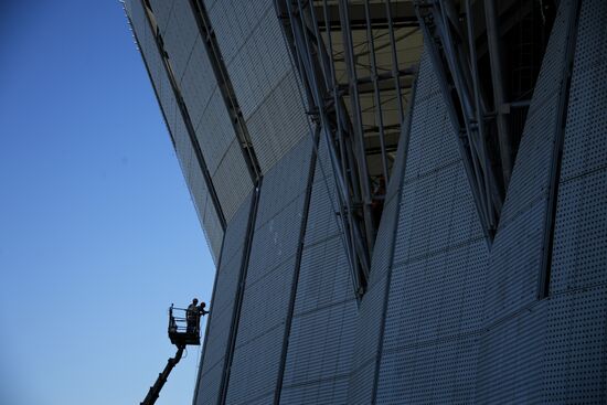 Rostov-on-Don's Rostov Arena football stadium construction site