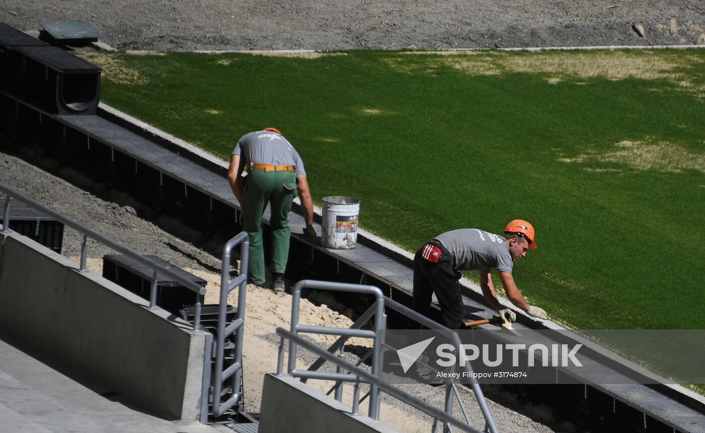 Rostov-on-Don's Rostov Arena football stadium construction site