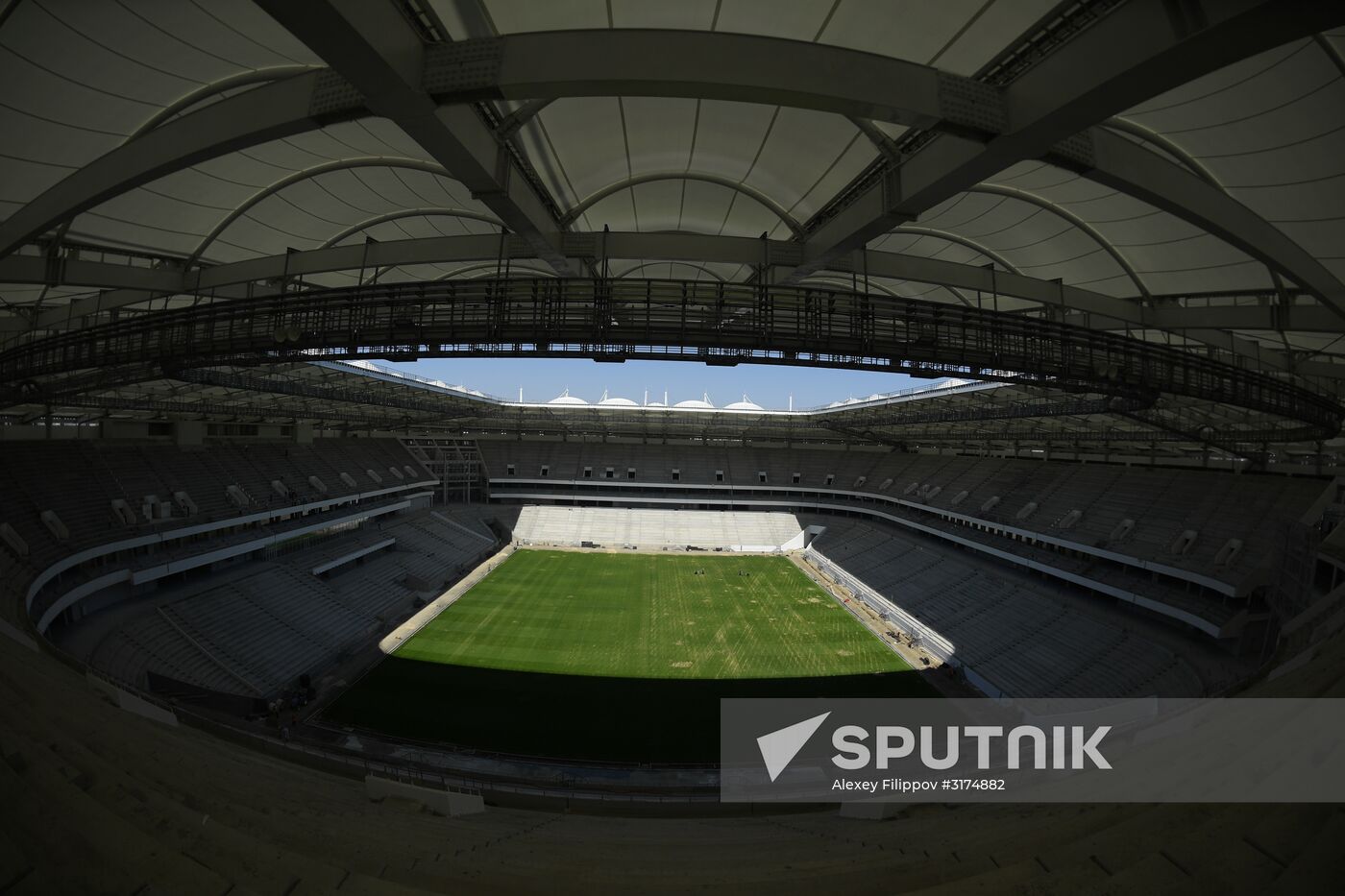 Rostov-on-Don's Rostov Arena football stadium construction site