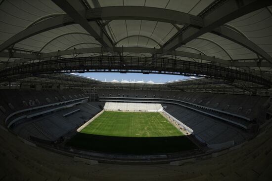 Rostov-on-Don's Rostov Arena football stadium construction site