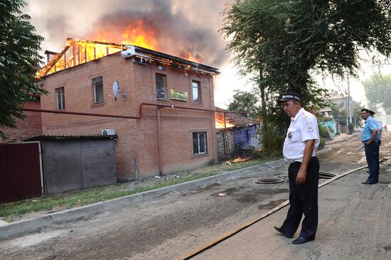 Fire in Rostov-on-Don