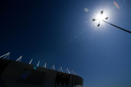 Rostov-on-Don's Rostov Arena football stadium construction site