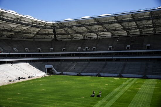 Rostov-on-Don's Rostov Arena football stadium construction site