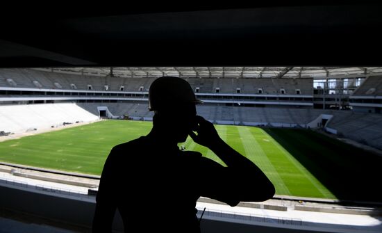 Rostov-on-Don's Rostov Arena football stadium construction site
