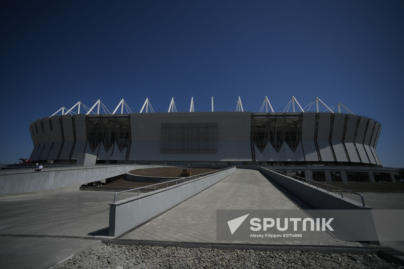 Rostov-on-Don's Rostov Arena football stadium construction site