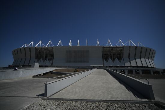 Rostov-on-Don's Rostov Arena football stadium construction site