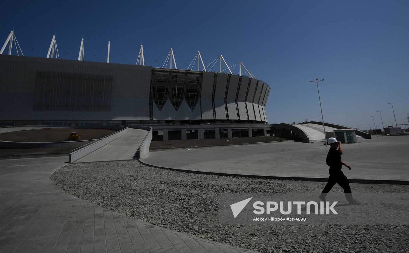 Rostov-on-Don's Rostov Arena football stadium construction site