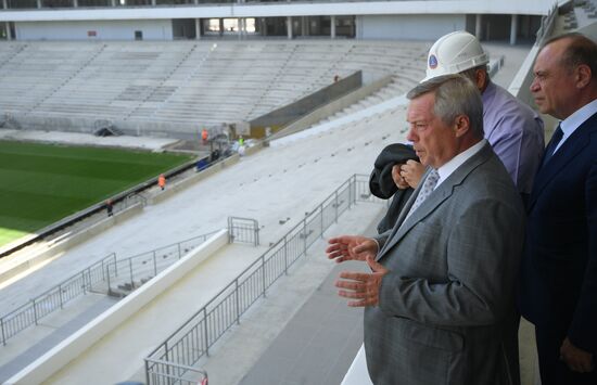 Rostov-on-Don's Rostov Arena football stadium construction site