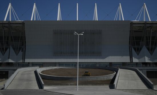 Rostov-on-Don's Rostov Arena football stadium construction site