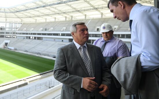 Rostov-on-Don's Rostov Arena football stadium construction site