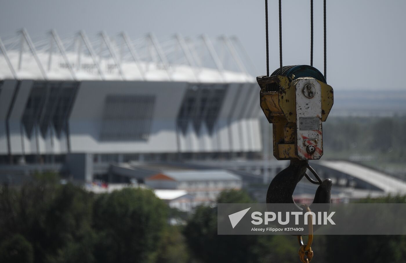 Rostov-on-Don's Rostov Arena football stadium construction site