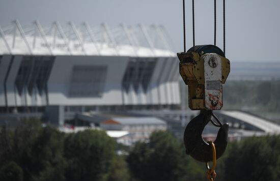 Rostov-on-Don's Rostov Arena football stadium construction site