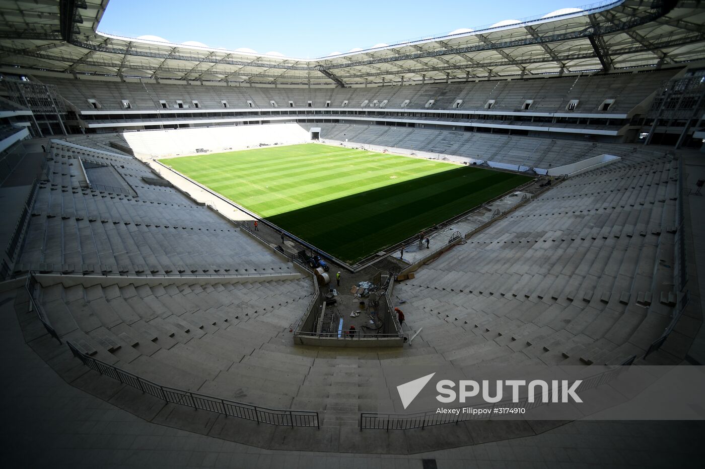 Rostov-on-Don's Rostov Arena football stadium construction site