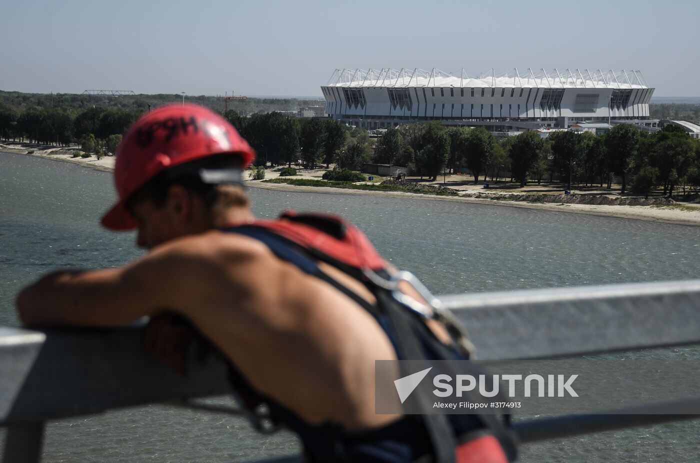 Rostov-on-Don's Rostov Arena football stadium construction site