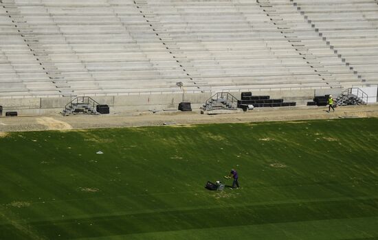 Rostov-on-Don's Rostov Arena football stadium construction site
