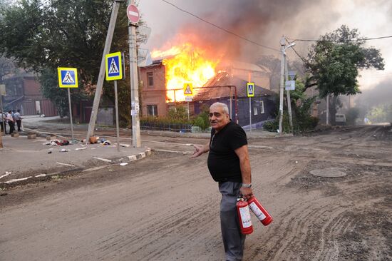 Fire in Rostov-on-Don