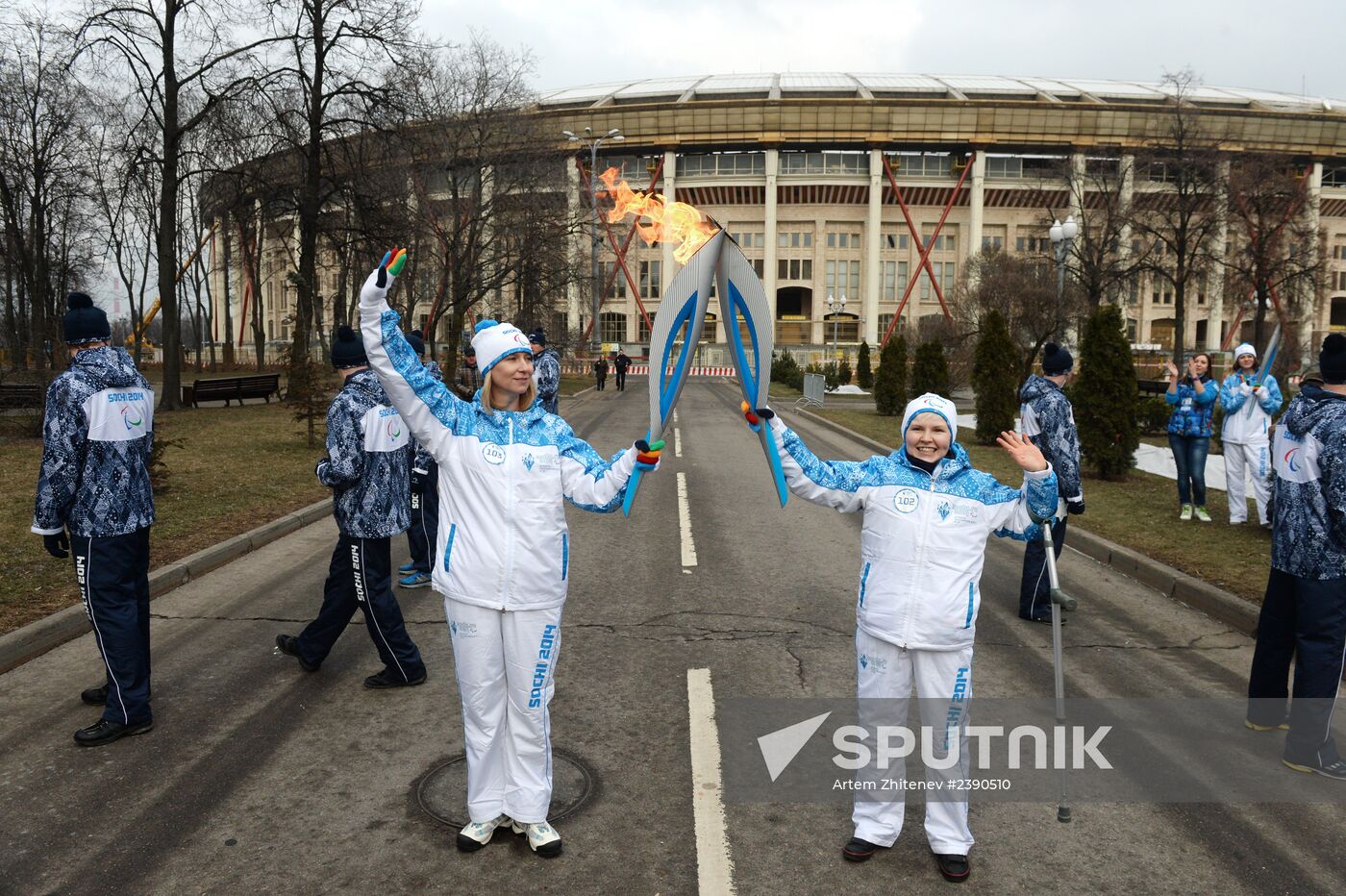 Sochi 2014 Paralympic torch relay. Moscow