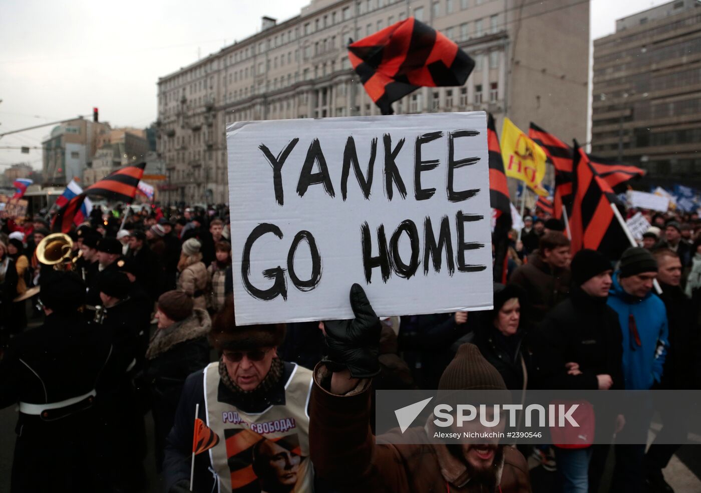 Moscow march in support of Russian compatriots in Ukraine