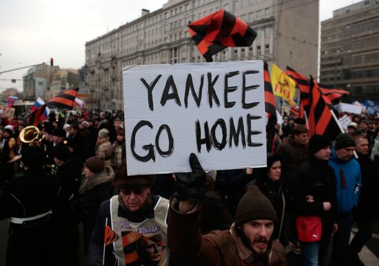 Moscow march in support of Russian compatriots in Ukraine