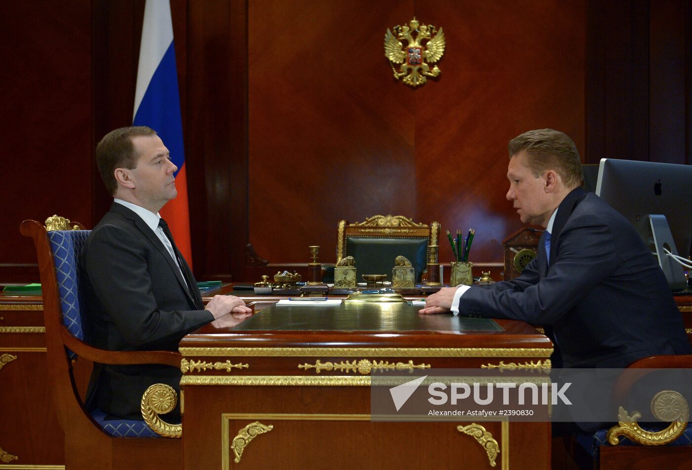 Dmitry Medvedev meets with Alexey Miller