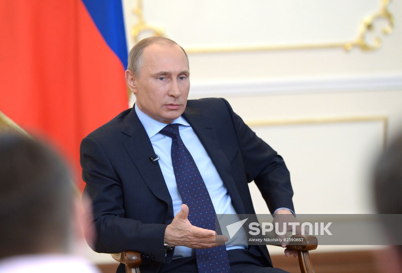 Vladimir Putin meets with journalists at Novo-Ogaryovo residence