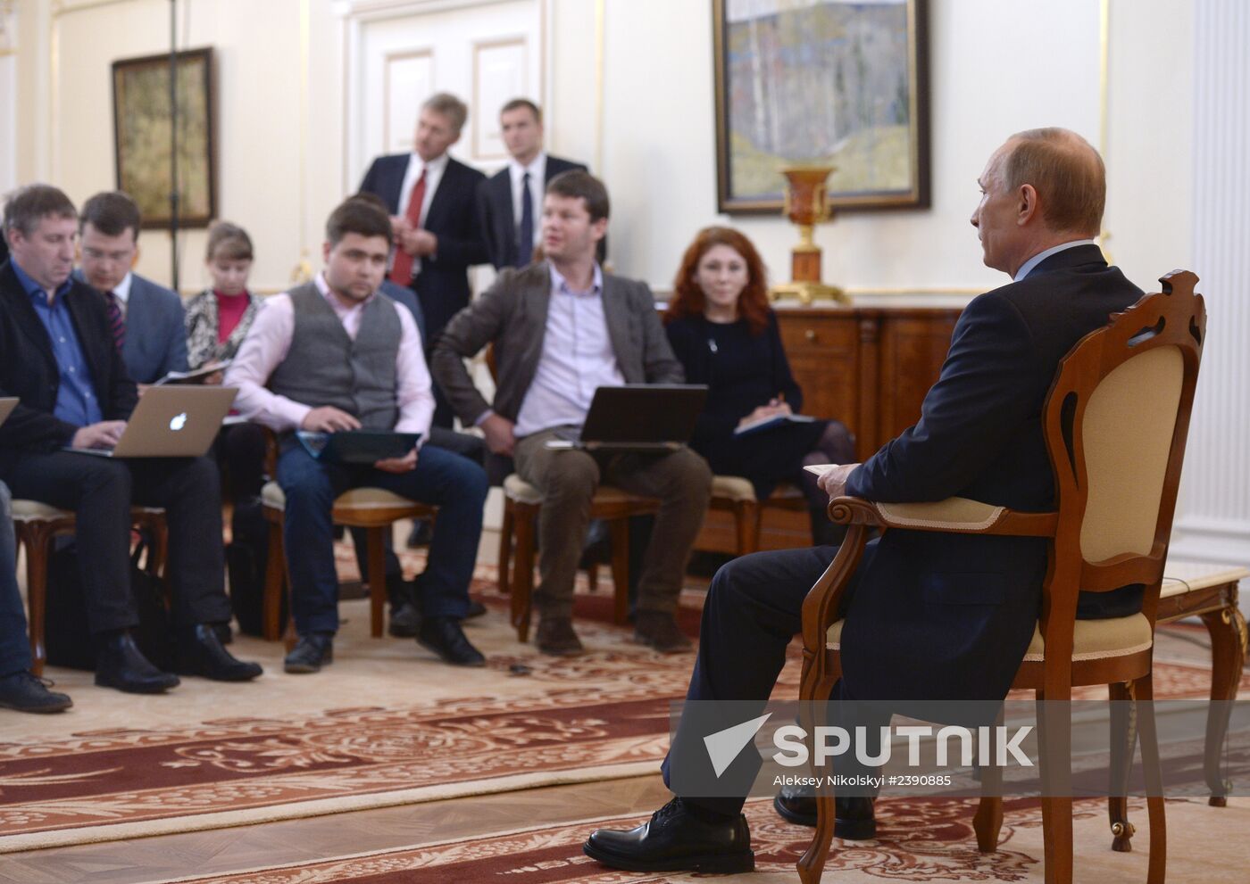 Vladimir Putin meets journalists in Novo-Ogaryovo residence