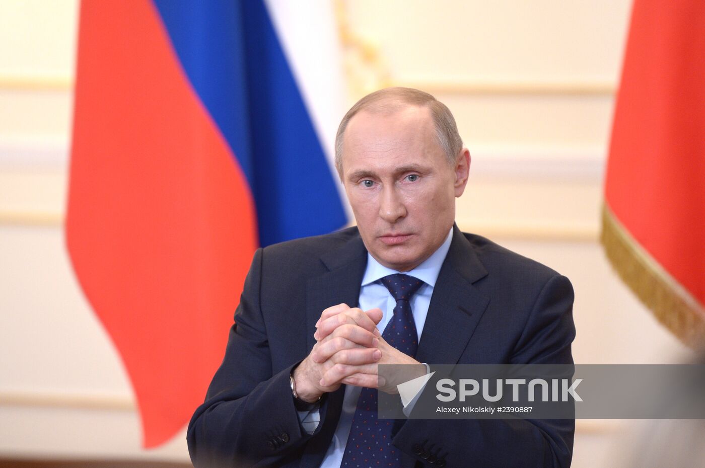 Vladimir Putin meets journalists in Novo-Ogaryovo residence