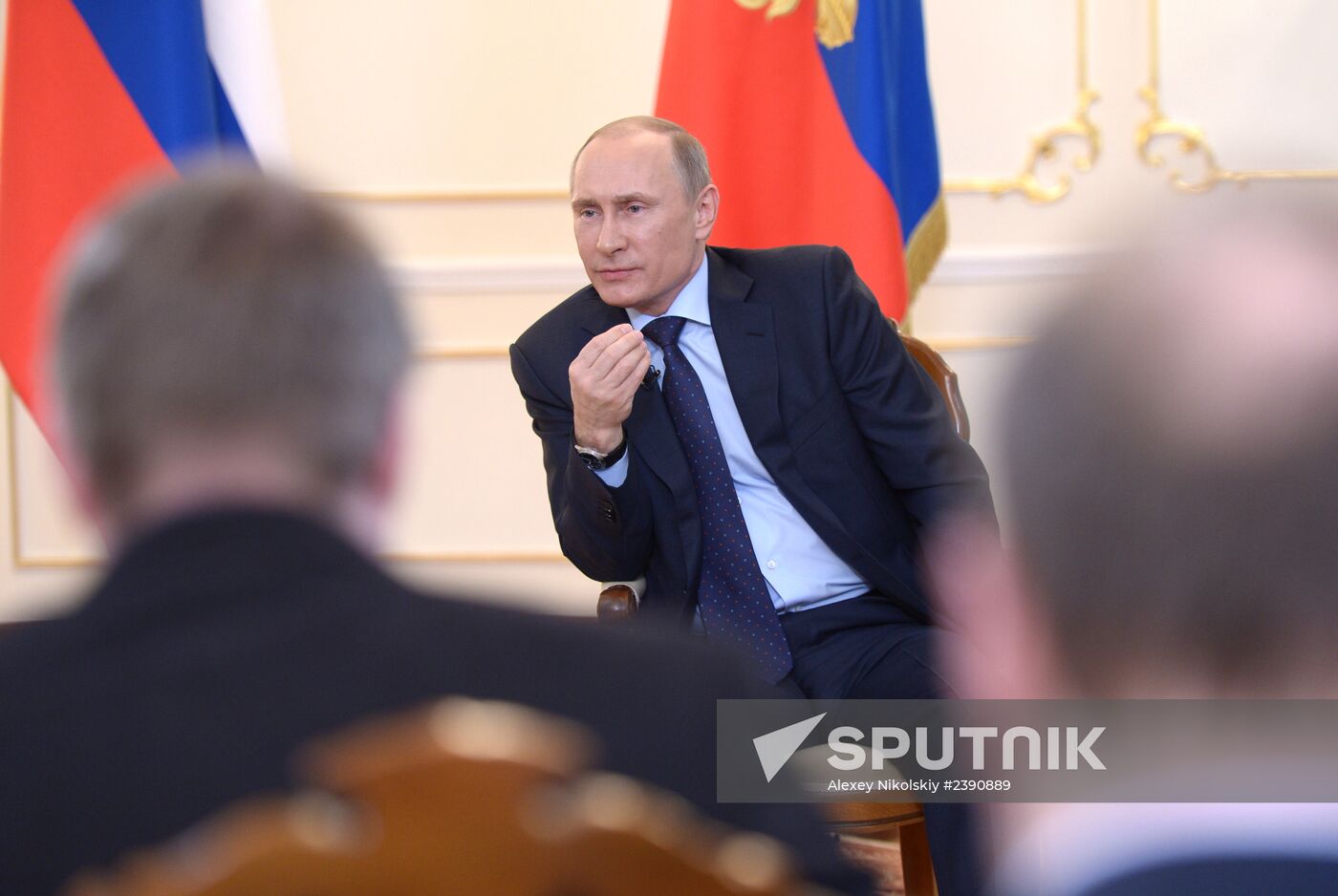 Vladimir Putin meets journalists in Novo-Ogaryovo residence