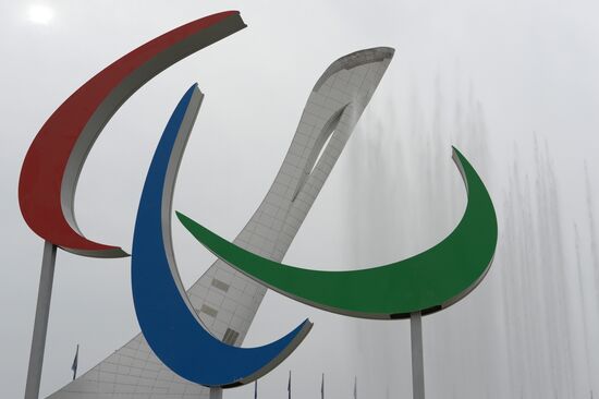 Paralympic symbol "Agitos" in Sochi