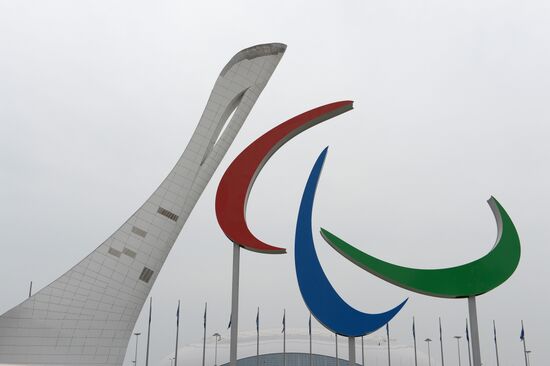 Paralympic symbol "Agitos" in Sochi
