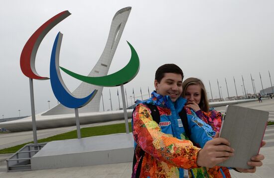 Paralympic symbol "Agitos" in Sochi