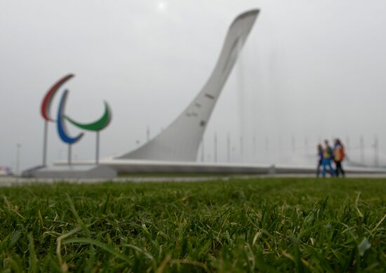 Paralympic symbol "Agitos" in Sochi