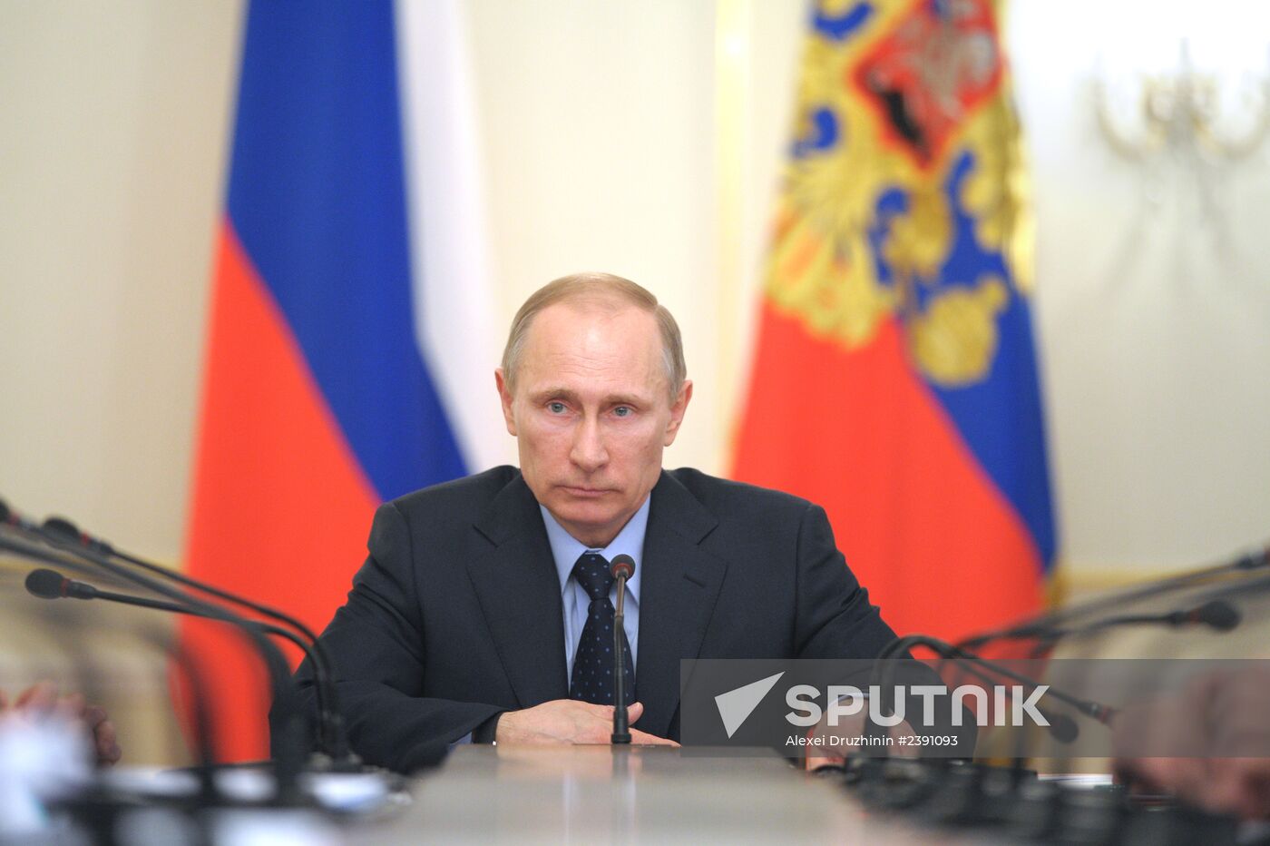 Vladimir Putin chairs Russian government meeting