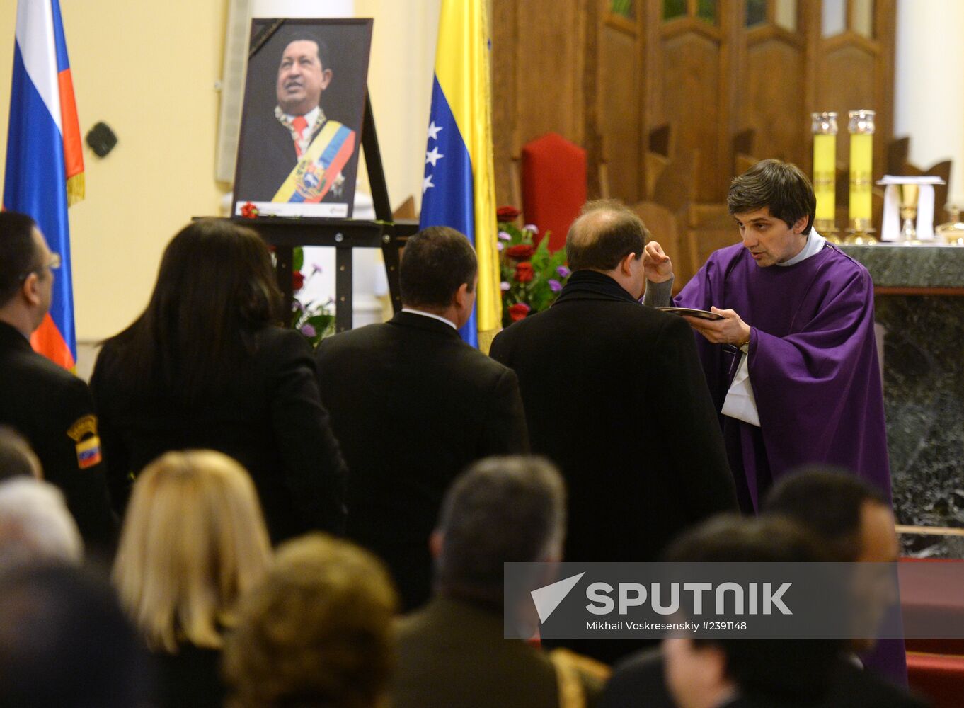 Requiem mass for death anniversary of Hugo Chavez held in Moscow
