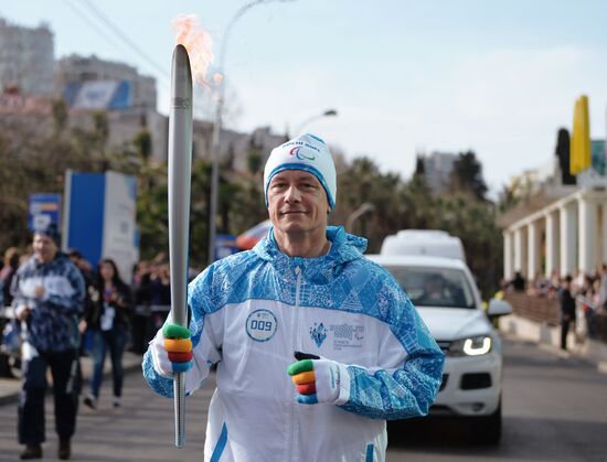Paralympic flame realy. Sochi. Day Two