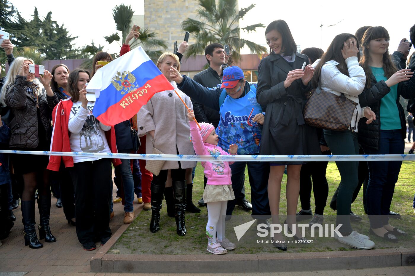 Paralympic torch relay. Sochi. Day Two