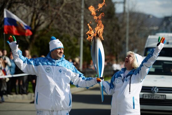 Paralympic flame realy. Sochi,. Day Two