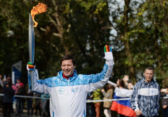 Paralympic torch relay. Sochi. Day Two