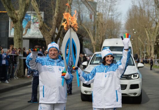 Paralympic torch relay. Sochi. Day Two