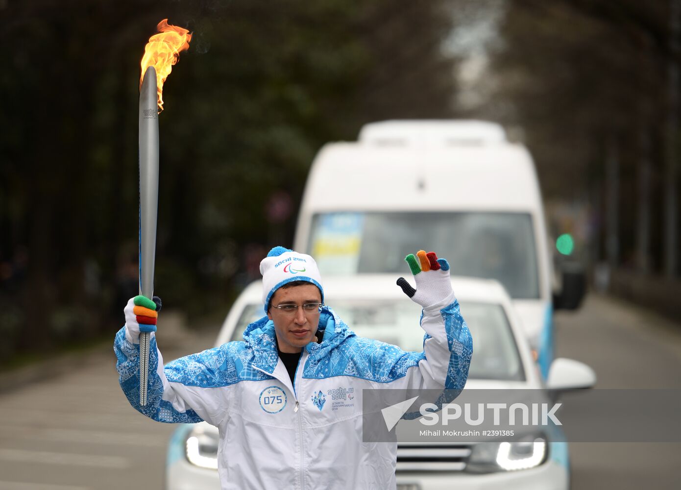 Paralympic Torch Relay. Sochi. Day Two