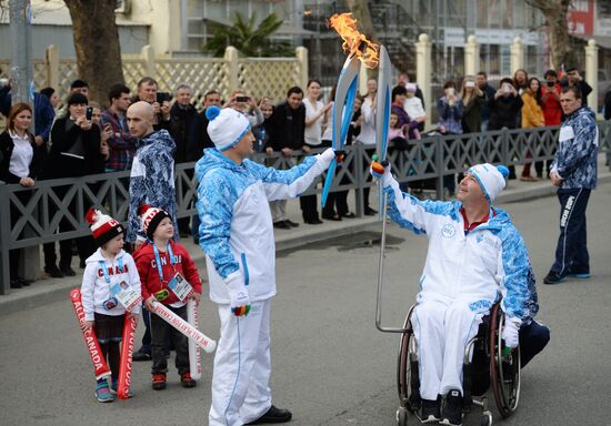 Paralympic Torch Relay. Sochi. Day Two